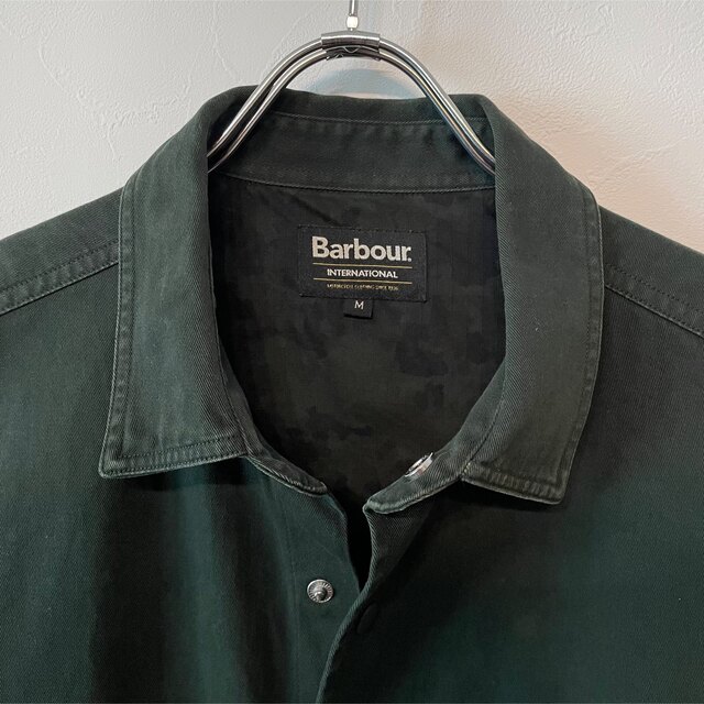 Barbour international シャツジャケット M〜L グリーン