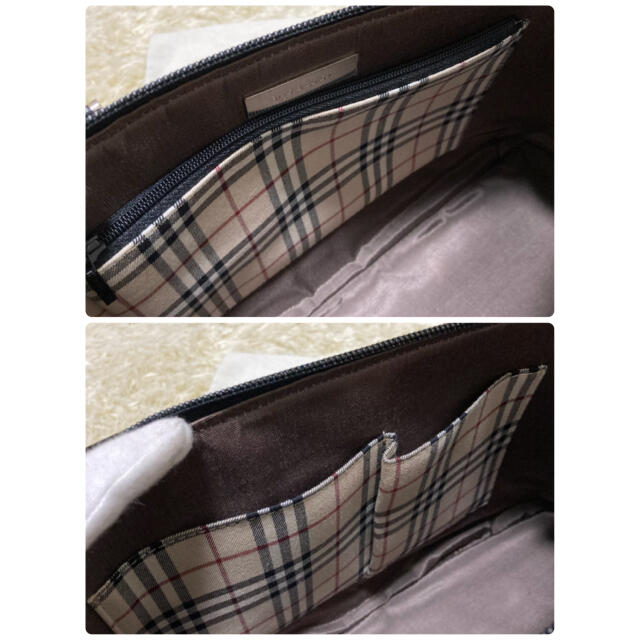 BURBERRY ノバチェック 黒 収納○の通販 by used collection|バーバリーならラクマ - バーバリー ハンドバッグ サフィアーノレザー 安い定番