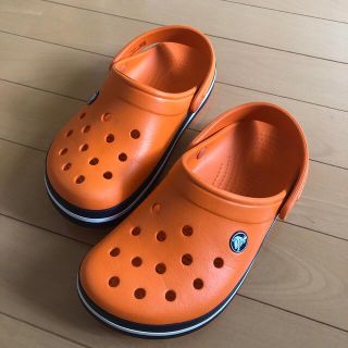 クロックス(crocs)の★再値下げ★【22センチ／オレンジ】crocs(サンダル)