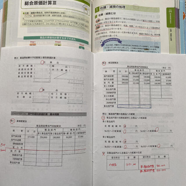 TAC出版(タックシュッパン)の簿記の教科書　日商簿記２級　商業簿記　工業簿記　計２冊 エンタメ/ホビーの本(資格/検定)の商品写真