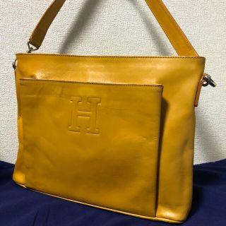 HIROFU ヒロフ ロゴ型押し ワンショルダーバッグ ハンドバッグ ...