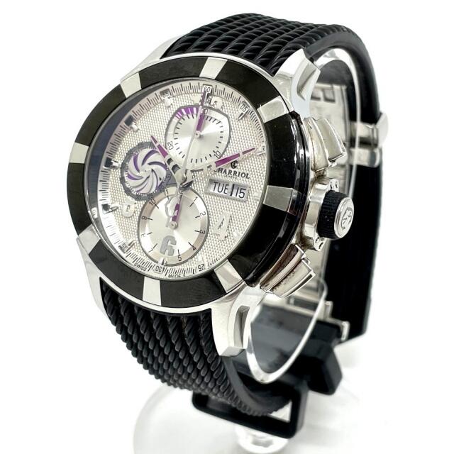 ライン CHARRIOL 自動巻き クロノグラフ メンズ腕時計の通販 by ブランドショップ リファレンス神戸｜シャリオールならラクマ - シャリオール C46ASB デイデイト ⋪があり