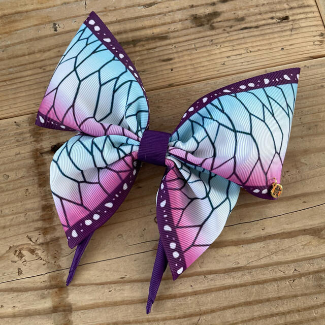 蝶柄 蝶リボン 蝶々リボン 和柄リボン 紫 コスプレ ハンドメイド 蝶柄 蝶リボン 蝶々リボン 和柄リボン 紫 コスプレ ハンドメイド