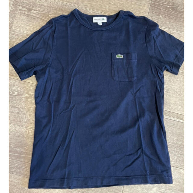 LACOSTE(ラコステ)の【着用回数3回】LACOSTE ワンポイントTシャツ　ネイビー メンズのトップス(Tシャツ/カットソー(半袖/袖なし))の商品写真
