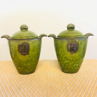 ルクルーゼ(LE CREUSET)の希少★ Jars ジャス キャンディポット　グリーン2個セット(食器)