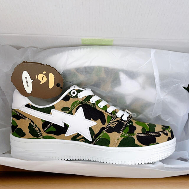 A BATHING APE(アベイシングエイプ)のBAPE ABC CAMO BAPE STA LOW GREEN 27CM メンズの靴/シューズ(スニーカー)の商品写真