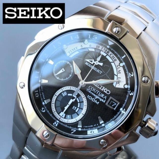 【新品】セイコー SEIKO 上級コーチュラ メンズ腕時計 クロノグラフ
