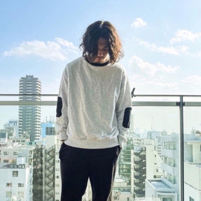 BREAK COFFEE  elbow sweat 〝gray white〟 メンズのトップス(スウェット)の商品写真