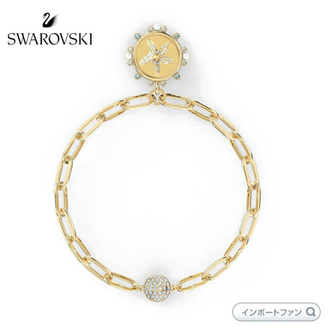 Swarovski ゴールドトーンマグネットブレスレット