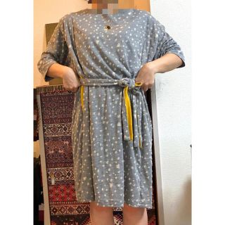 ツモリチサト(TSUMORI CHISATO)のツモリチサト 美品 ウールニット ドルマンワンピース  ひざ丈(ひざ丈ワンピース)