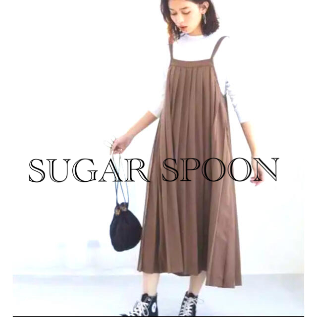 【新品未使用】SUGAR SPOON 2wayプリーツワンピース レディースのワンピース(ロングワンピース/マキシワンピース)の商品写真