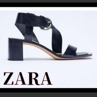 ザラ(ZARA)のZARA スクエアトゥサンダル(サンダル)