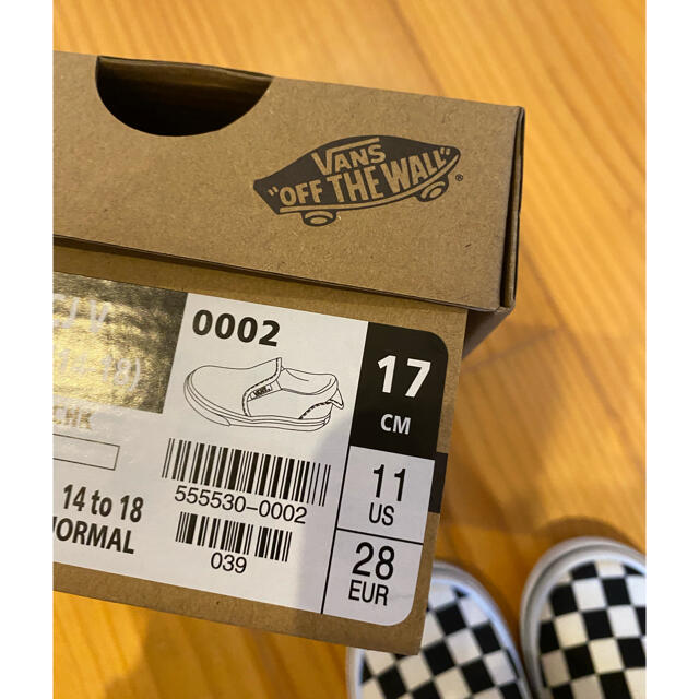 VANS(ヴァンズ)のvans⭐︎ヴァンズ　スリッポン　チェッカー　新品　17cm スニーカー　靴 キッズ/ベビー/マタニティのキッズ靴/シューズ(15cm~)(スリッポン)の商品写真