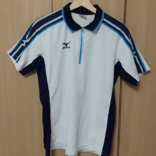 ミズノ(MIZUNO)のMIZUNO ユニフォーム 卓球 M ホワイト ブルー(Tシャツ/カットソー(半袖/袖なし))