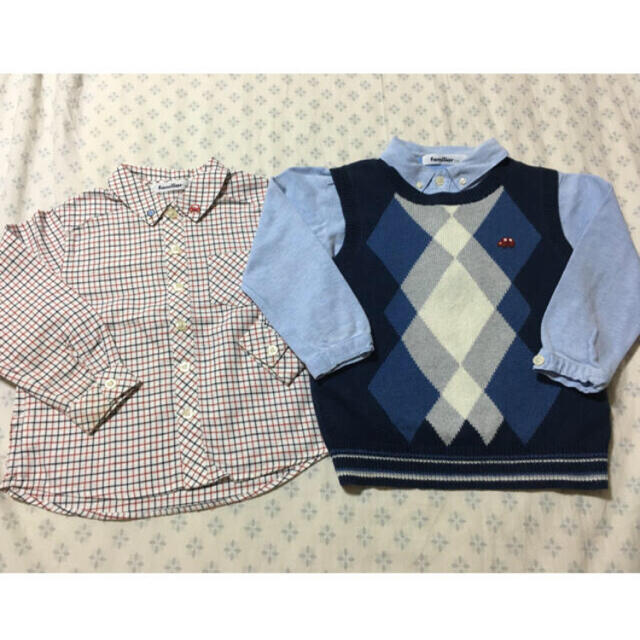 ❁familiar ファミリア  シャツ　ベスト　110 3枚セット キッズ/ベビー/マタニティのキッズ服男の子用(90cm~)(Tシャツ/カットソー)の商品写真