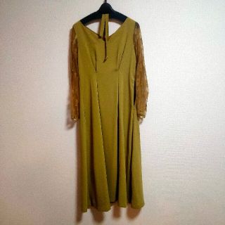 アメリヴィンテージ(Ameri VINTAGE)のAMERI　LACE SLEEVE REFINED DRESS(ロングワンピース/マキシワンピース)