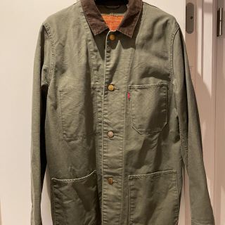 リーバイス(Levi's)のリーバイス カバーオール デニムジャケット　カーキ　サイズL(カバーオール)