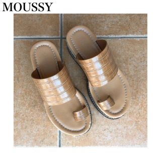 マウジー厚底サンダル moussy JUTE SOLE TONG SANDAL