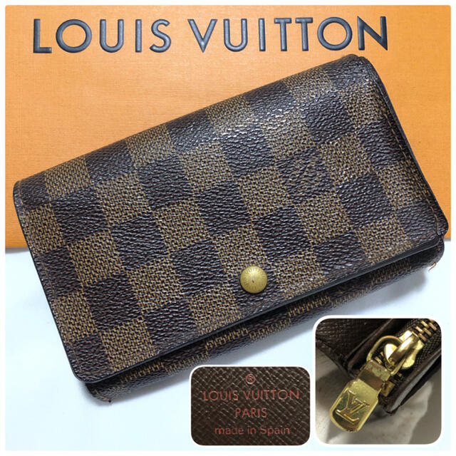 LOUIS VUITTON(ルイヴィトン)の美品⭐️ルイヴィトン トレゾール ダミエ コンパクトウォレット レディースのファッション小物(財布)の商品写真