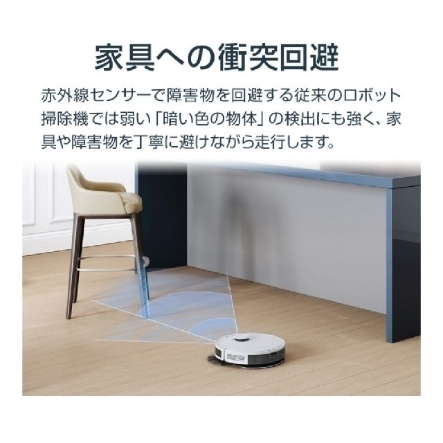 【公式ストア購入】エコバックス DEEBOT N8 PRO ロボット掃除機 スマホ/家電/カメラの生活家電(掃除機)の商品写真