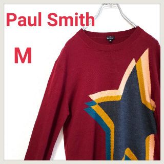 ポールスミス(Paul Smith)の【美品】ポールスミス クルーネックニット セーター スター 星 ボルドー M(ニット/セーター)