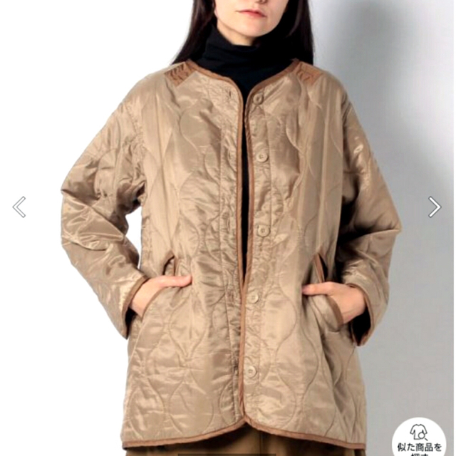 SM2(サマンサモスモス)のサマンサモスモス　ノーカラー キルティングブルゾン レディースのジャケット/アウター(ノーカラージャケット)の商品写真