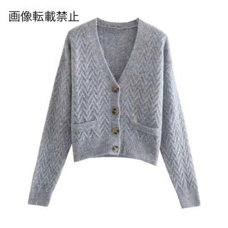 ザラ(ZARA)の🌰9月新作🌾5903◆gray グレー ニット カーディガン(カーディガン)