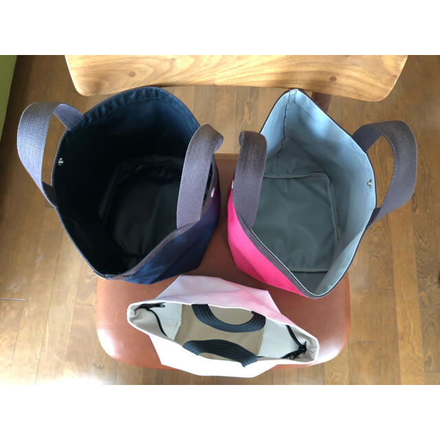 Herve Chapelier(エルベシャプリエ)のエルベシャプリエ　３点セット　７０７Ｃ　ピンク&紺　９０１Ｎ　白色×ベージュ レディースのバッグ(トートバッグ)の商品写真