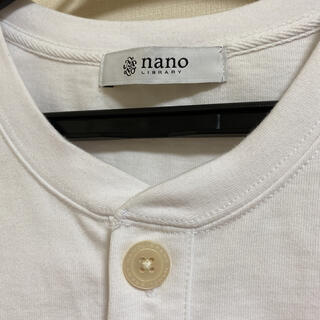 ナノユニバース(nano・universe)のナノ ライブラリー　メンズ 半袖 Tシャツ　ヘンリーネック　ナノ ユニバース(Tシャツ/カットソー(半袖/袖なし))