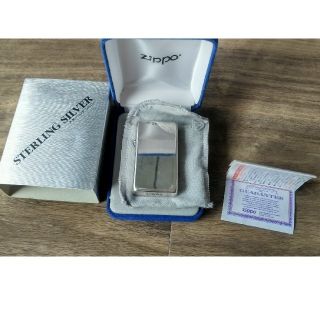 ジッポー(ZIPPO)のZippo スターリングシルバー　スリムタイプ　2004年製(タバコグッズ)