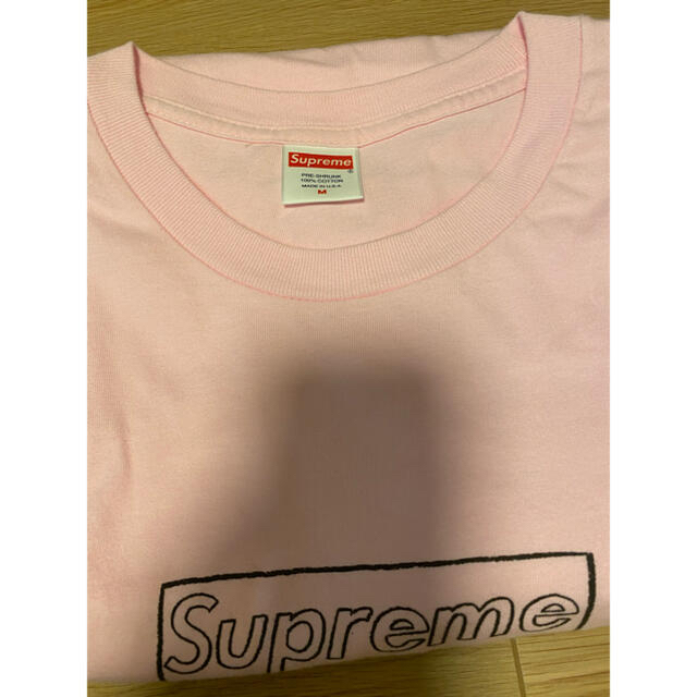 【本日まで】KAWS Chalk Logo Tee Light Pink M