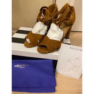 aquazzura サンダル　紐付き　ハイヒール(サンダル)