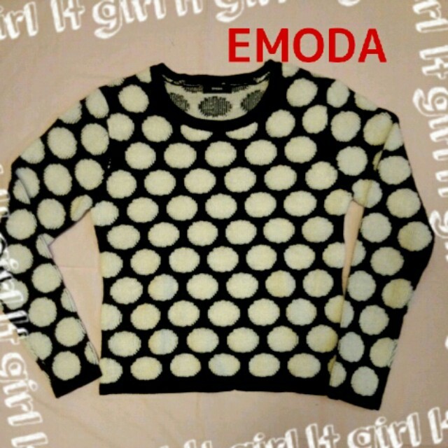 EMODA(エモダ)のEMODA ドットニットトップス レディースのトップス(ニット/セーター)の商品写真