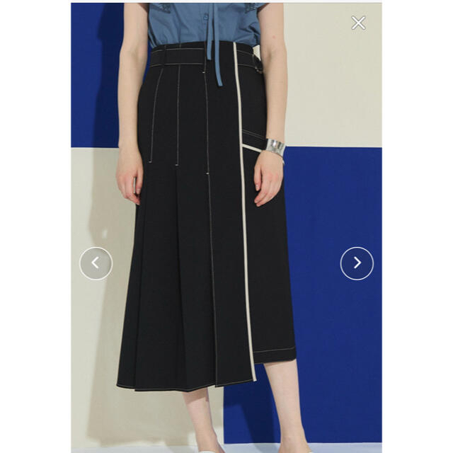STUDIOUS(ステュディオス)の21SSアシメステッチスカート レディースのスカート(ひざ丈スカート)の商品写真
