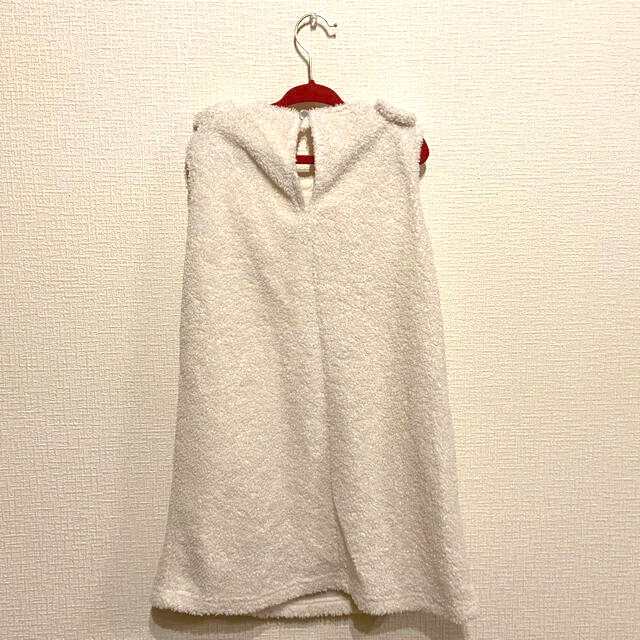 BeBe(ベベ)のBeBe Petitis Pois Vert  秋冬フリースワンピース キッズ/ベビー/マタニティのキッズ服女の子用(90cm~)(ワンピース)の商品写真