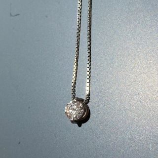 Pt850/900 0.33ct ダイヤモンドネックレス(ネックレス)