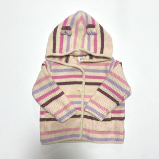 ベビーギャップ(babyGAP)のベビーギャップ babyGAP ニットパーカー 女の子 6-12month(カーディガン/ボレロ)