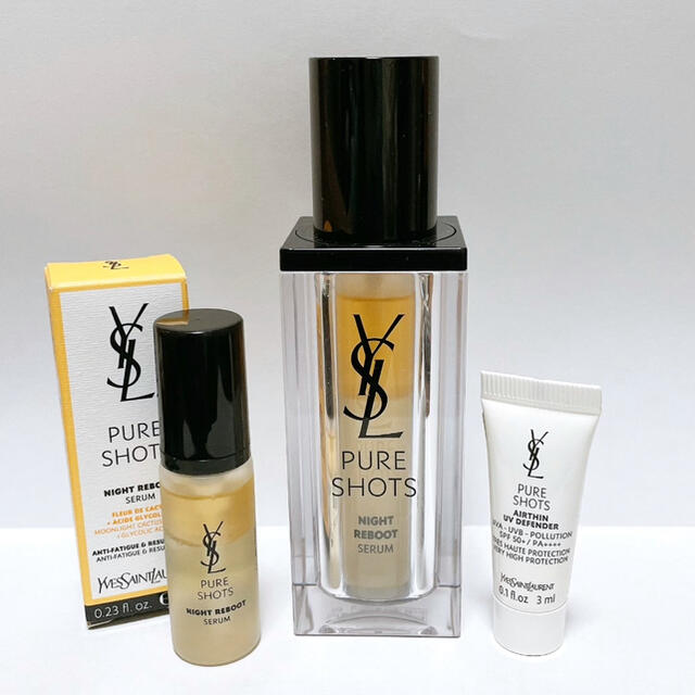 Yves Saint Laurent Beaute(イヴサンローランボーテ)の30ml +7ml  イヴサンローラン　ピュアショットナイトセラム　 コスメ/美容のスキンケア/基礎化粧品(美容液)の商品写真