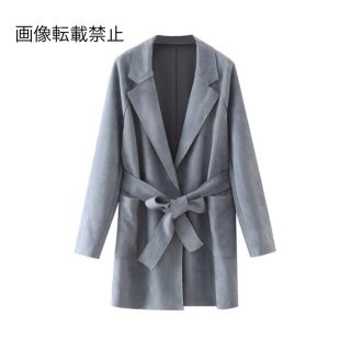 ザラ(ZARA)の🌰9月新作🌾5910◆gray グレー スエード コート (ニットコート)