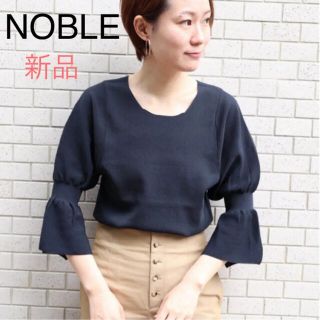 ノーブル(Noble)の【新品、訳あり】NOBLE ノーブル 7分袖トップス カットソー ネイビー(カットソー(長袖/七分))