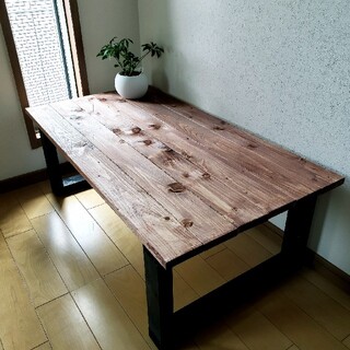 90✕54　ローテーブル　ウォールナット　無垢材　天然木　アンティーク　木製
