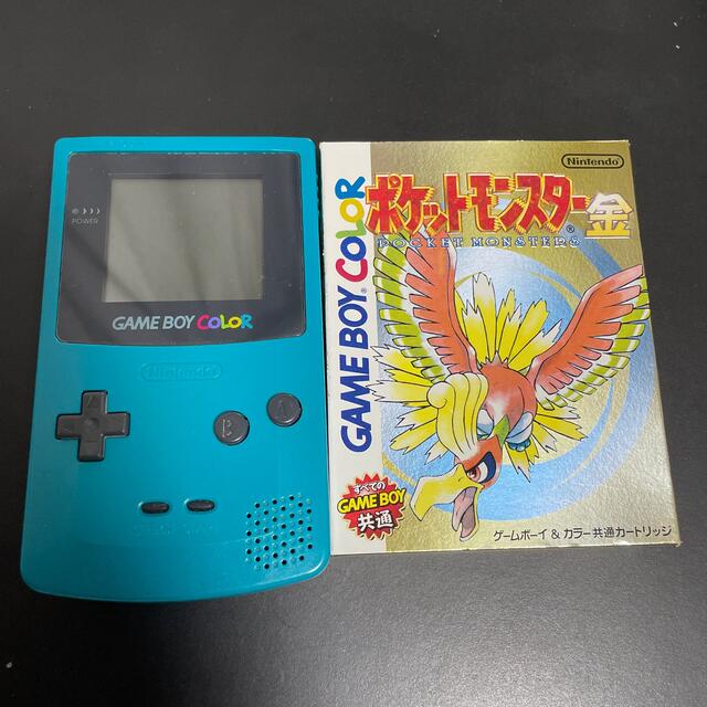 ゲームボーイ(ゲームボーイ)のゲームボーイカラー　➕　ポケモン金 エンタメ/ホビーのゲームソフト/ゲーム機本体(携帯用ゲームソフト)の商品写真