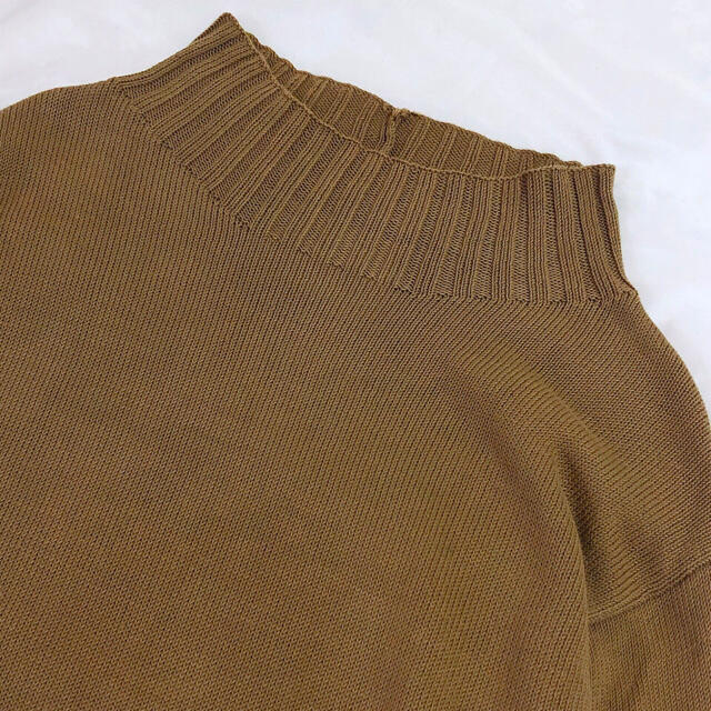 MHL. コットン素材のモックネックニットROUGH COTTON カーキ 秋冬 5