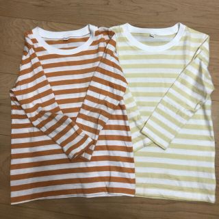 ムジルシリョウヒン(MUJI (無印良品))の無印良品　ボーダーカットソー2枚組(Tシャツ/カットソー)