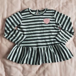 エイチアンドエム(H&M)のH＆M 黒色ボーダ  トップス(その他)