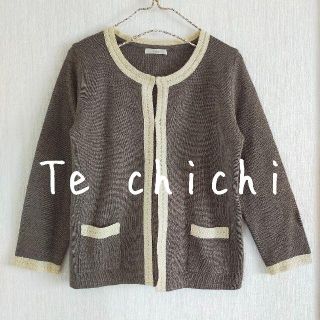 テチチ(Techichi)のTe chichi　テチチ　ノーカラージャケット風　カーディガン(カーディガン)