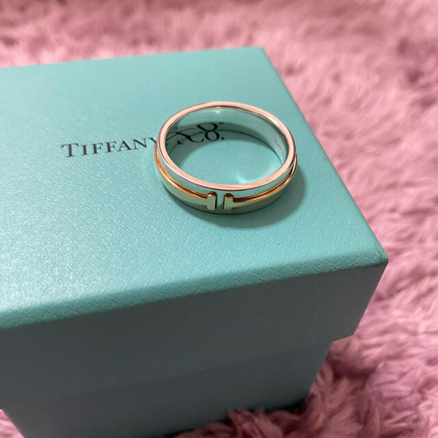 Tiffany & Co.(ティファニー)のティファニー　Tワイド リング スターリングシルバー＆18k ローズゴールド メンズのアクセサリー(リング(指輪))の商品写真