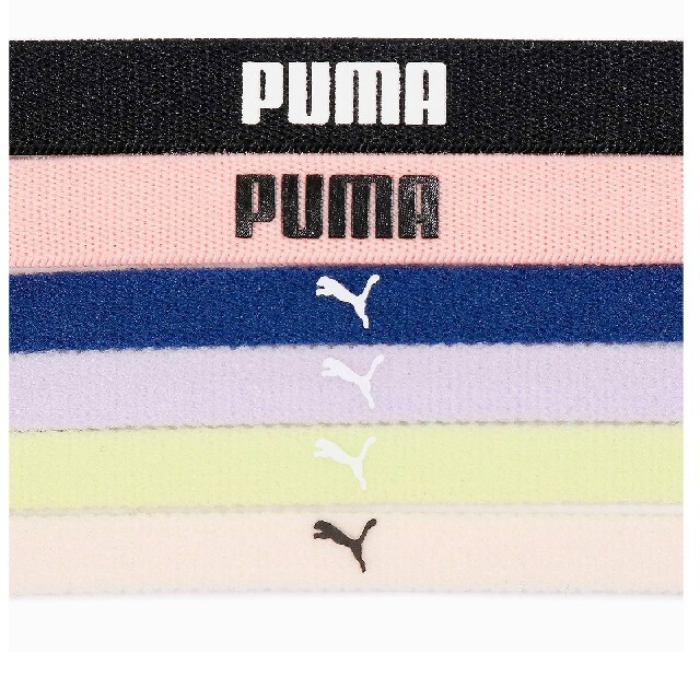 PUMA(プーマ)の新品タグ付！トレーニング AT ウィメンズ スポーツバンド 6本 レディースのヘアアクセサリー(ヘアバンド)の商品写真