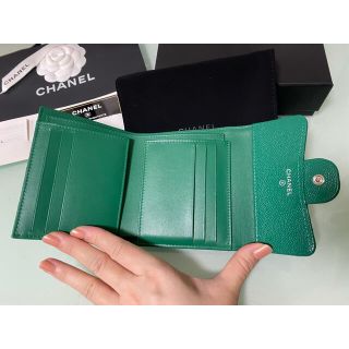 CHANEL シャネル 長財布 グリーン 箱あり 小物 長財布 www.gastrofests.com