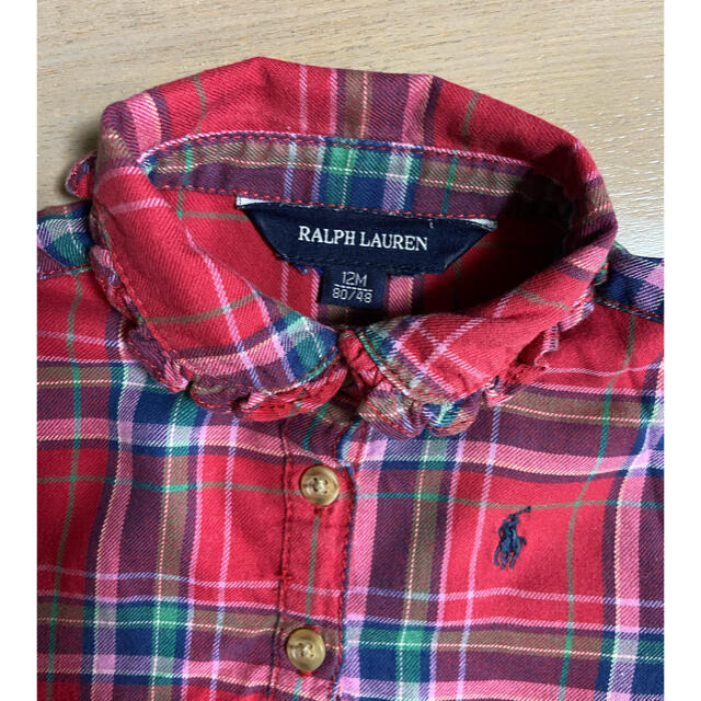 Ralph Lauren(ラルフローレン)のRalph Lauren チェック柄ワンピ　80 キッズ/ベビー/マタニティのベビー服(~85cm)(ワンピース)の商品写真